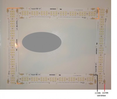 Series wiring for four 1ft Samsung Horticultural Strips...