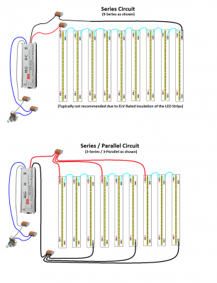 9-Series and 3-Series / 3-Parallel circuit diagrams