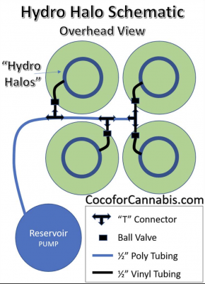 Hydro Halo Setup; Credit to CocoforCanabis.com